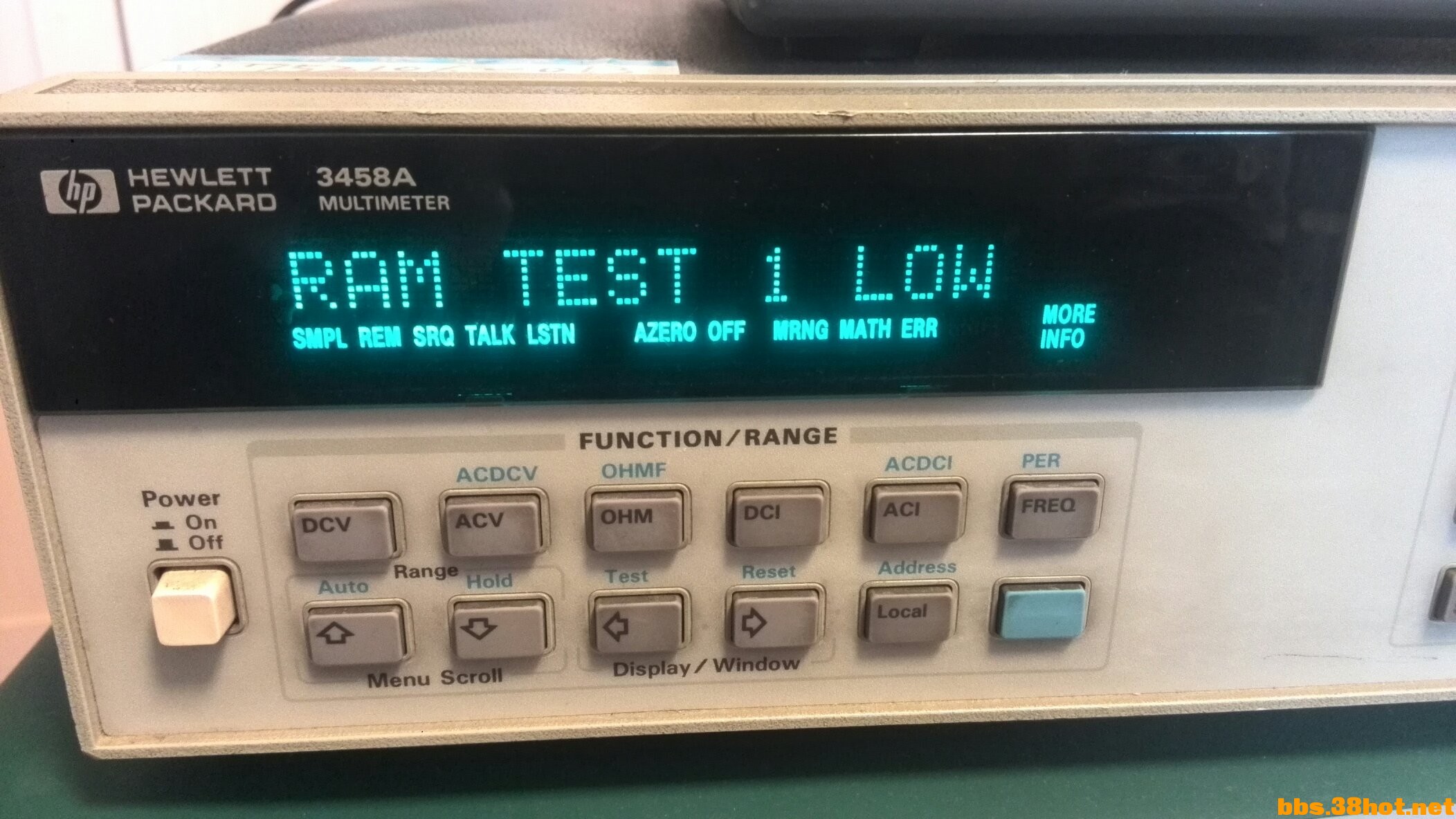 3458A RAM TEST 1 LOW